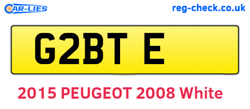 G2BTE are the vehicle registration plates.