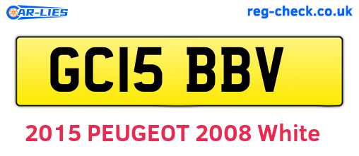 GC15BBV are the vehicle registration plates.
