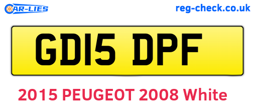 GD15DPF are the vehicle registration plates.
