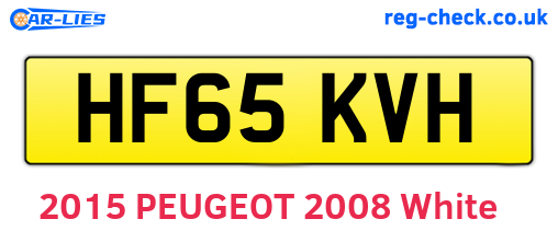 HF65KVH are the vehicle registration plates.