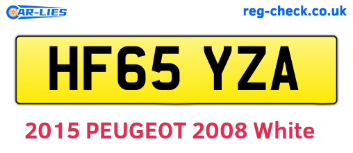 HF65YZA are the vehicle registration plates.
