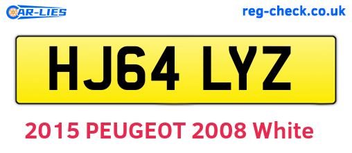 HJ64LYZ are the vehicle registration plates.
