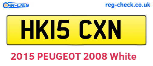 HK15CXN are the vehicle registration plates.