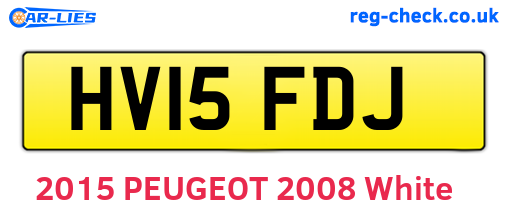 HV15FDJ are the vehicle registration plates.
