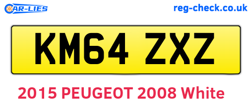 KM64ZXZ are the vehicle registration plates.