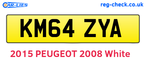 KM64ZYA are the vehicle registration plates.