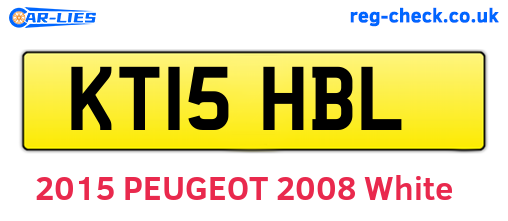 KT15HBL are the vehicle registration plates.