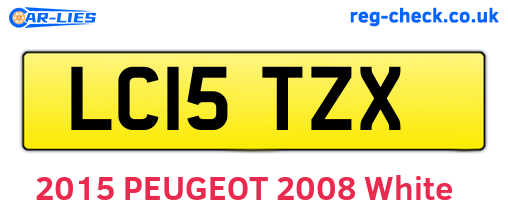LC15TZX are the vehicle registration plates.