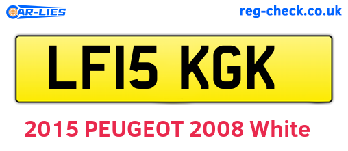 LF15KGK are the vehicle registration plates.