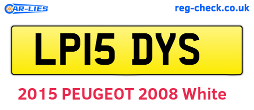 LP15DYS are the vehicle registration plates.