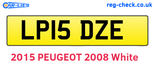 LP15DZE are the vehicle registration plates.