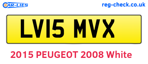 LV15MVX are the vehicle registration plates.