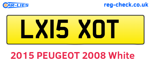 LX15XOT are the vehicle registration plates.
