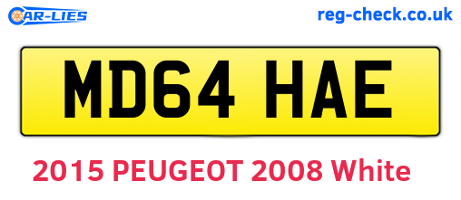 MD64HAE are the vehicle registration plates.