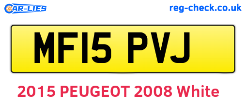 MF15PVJ are the vehicle registration plates.