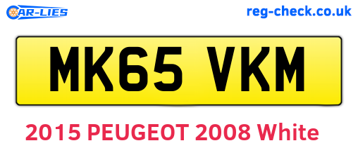MK65VKM are the vehicle registration plates.