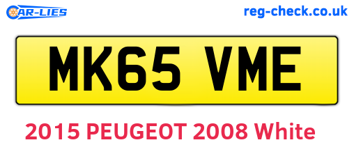 MK65VME are the vehicle registration plates.