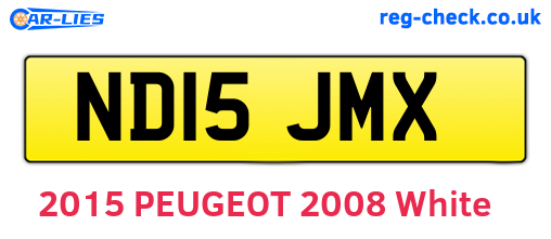 ND15JMX are the vehicle registration plates.