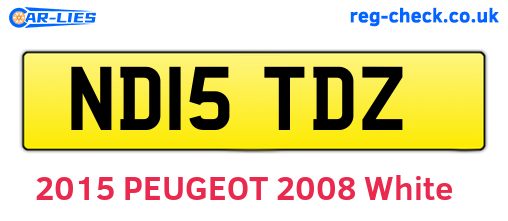 ND15TDZ are the vehicle registration plates.