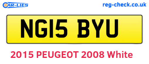 NG15BYU are the vehicle registration plates.
