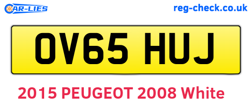 OV65HUJ are the vehicle registration plates.