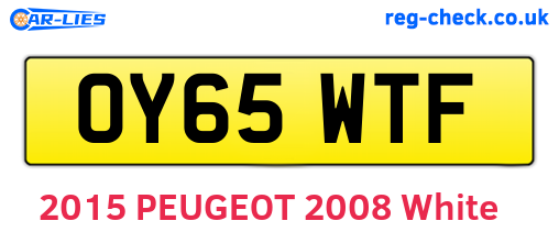 OY65WTF are the vehicle registration plates.