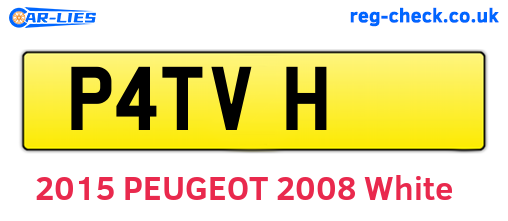 P4TVH are the vehicle registration plates.