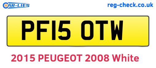 PF15OTW are the vehicle registration plates.