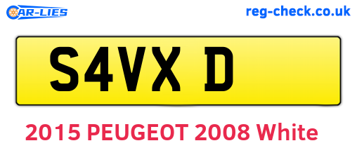S4VXD are the vehicle registration plates.