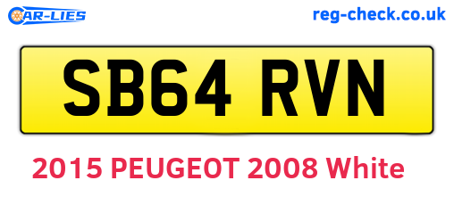 SB64RVN are the vehicle registration plates.