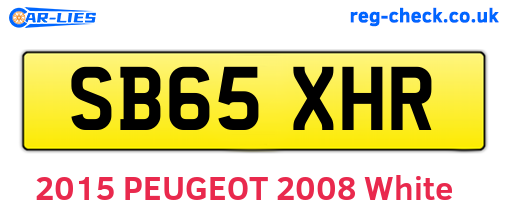 SB65XHR are the vehicle registration plates.