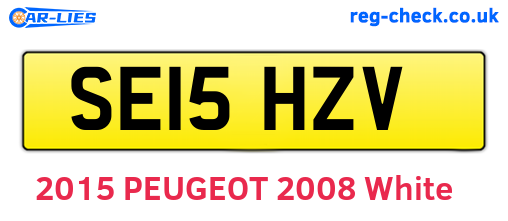 SE15HZV are the vehicle registration plates.