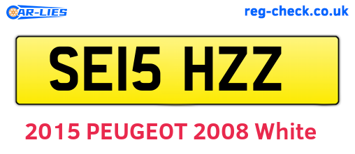 SE15HZZ are the vehicle registration plates.