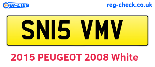 SN15VMV are the vehicle registration plates.