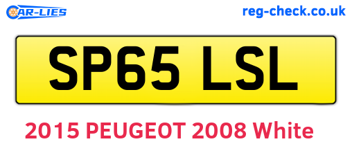 SP65LSL are the vehicle registration plates.