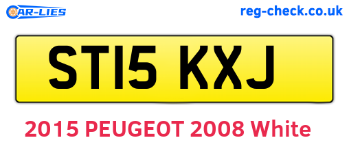 ST15KXJ are the vehicle registration plates.