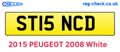 ST15NCD are the vehicle registration plates.