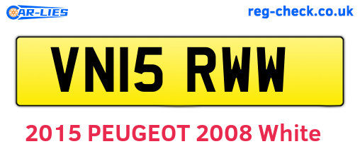 VN15RWW are the vehicle registration plates.