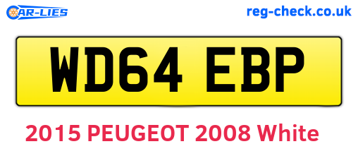 WD64EBP are the vehicle registration plates.