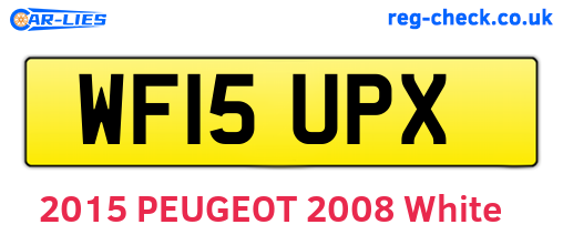 WF15UPX are the vehicle registration plates.