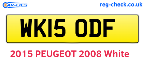 WK15ODF are the vehicle registration plates.