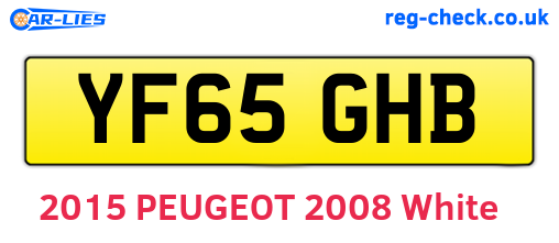 YF65GHB are the vehicle registration plates.