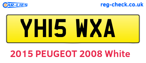 YH15WXA are the vehicle registration plates.