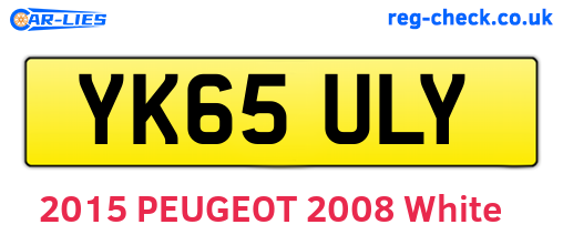 YK65ULY are the vehicle registration plates.