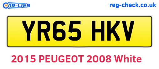 YR65HKV are the vehicle registration plates.