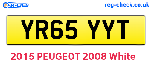 YR65YYT are the vehicle registration plates.