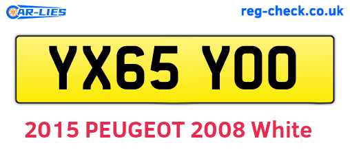 YX65YOO are the vehicle registration plates.
