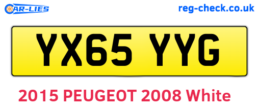 YX65YYG are the vehicle registration plates.