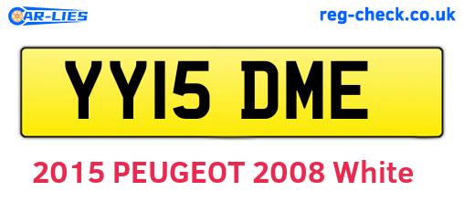 YY15DME are the vehicle registration plates.