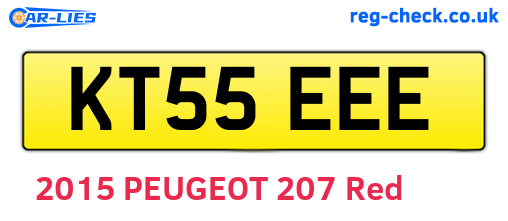 KT55EEE are the vehicle registration plates.
